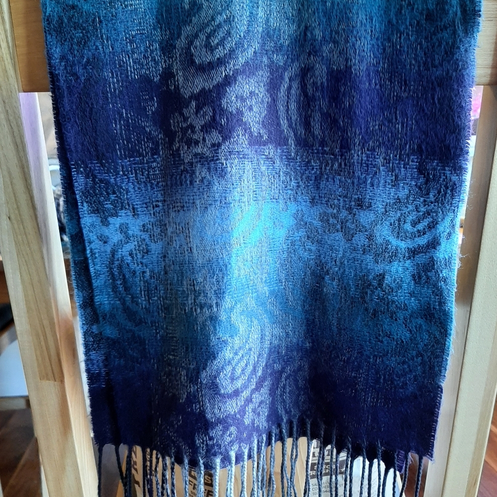 Light weight blue and purple scarf